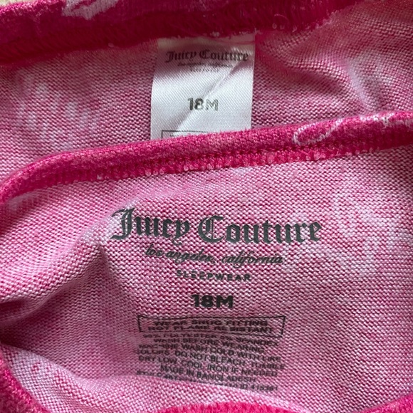 Juicy couture toddler pajamas. 18 months, pink. - Picture 3 of 3